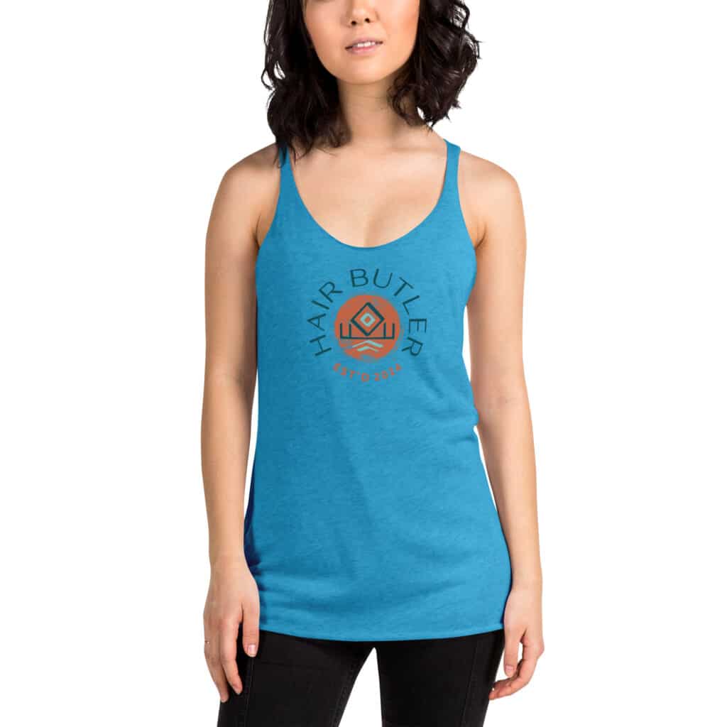 womens racerback tank top vintage turquoise front 6740ee3070f39