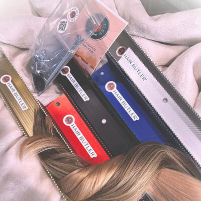 Hair Butler™ hair extension workstation tool available in five colors