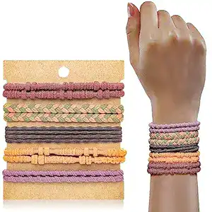 Hair Ties on wrist in several colors Hair Butler™ hair extension workstation tool