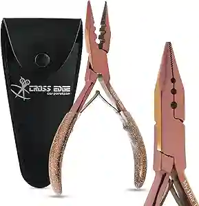Pliers in rose gold with case Hair Butler™ hair extension workstation tool