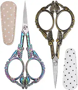Scissors with ornate handle designs Hair Butler™ hair extension workstation tool