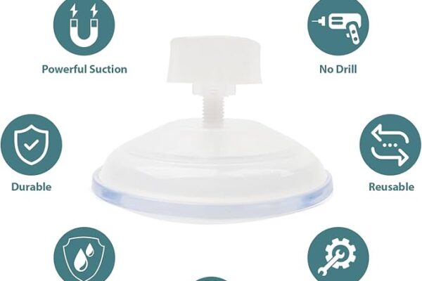 Suction Cup with features outlined Hair Butler™ hair extension workstation tool