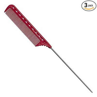 picture of comb styling tool, red Hair Butler™ hair extension workstation tool